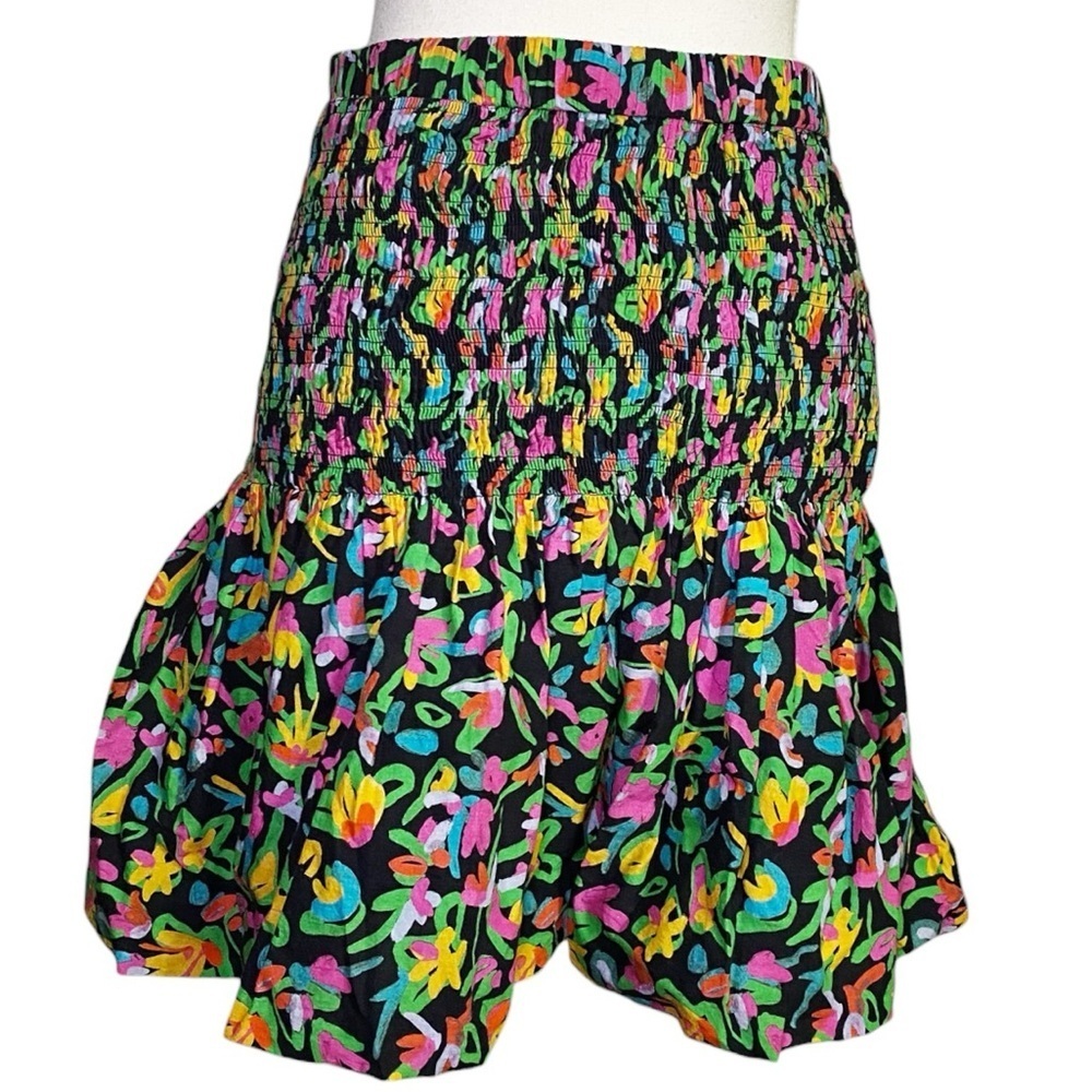 Tanya Taylor Vibrant Floral Bubble Mini Skirt - Picture 2 of 15